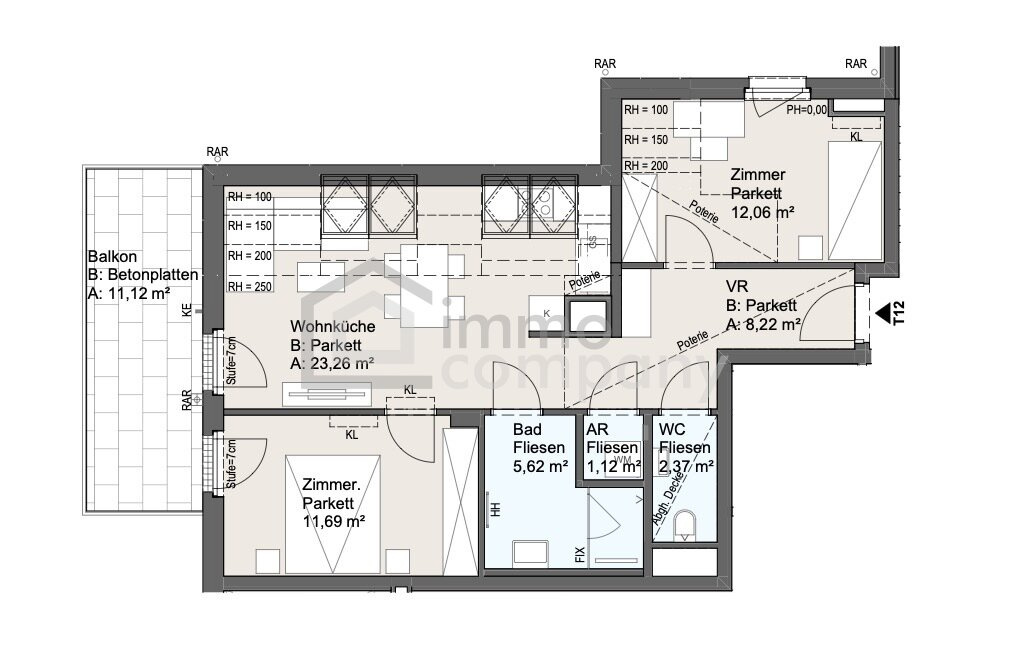 SONNIGE 3-ZIMMER-WOHNUNG | 11 m² SÜD-/WEST-BALKON | GRÜNRUHELAGE | DONAUINSEL NAHE – Foto 3