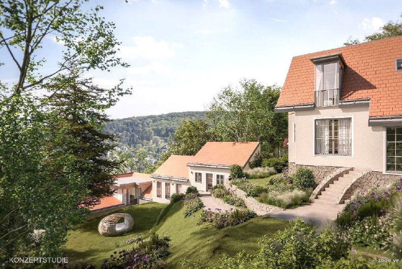 SÜDHANGLAGE AM WIENERWALD - baugenehmigtes Wohnprojekt mit traumhaftem Wienblick in der Zierleitengasse – Foto 2