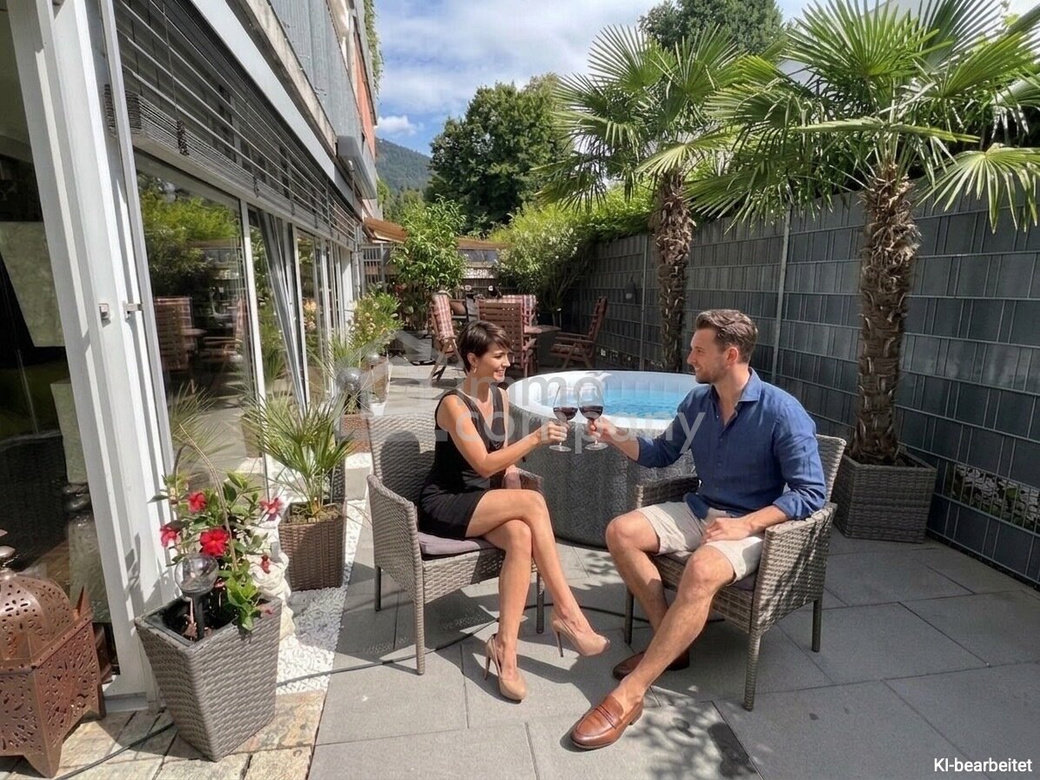DORNBIRN-Gartenwohnung/Terrassenwohnung, ca. 57 m2 + beheizter, ganzjährig nutzbarer Wintergarten ca. 19 m2, Gesamt-Wohn-NFL ca. 76 m2, Wohnempfinden/Wohlfühl-Atmosphäre wie in einer 3-Zimmer-Wohnung, inkl. 1 TG. – Foto 1