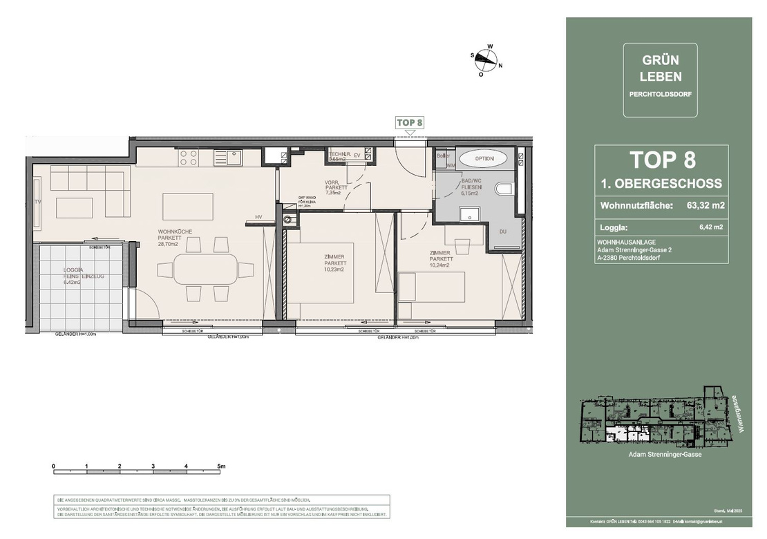 Optimaler Grundriss! 3 Zimmerwohnung mit Loggia, bodentiefen Fenstern und eleganter Ausstattung! – Foto 6