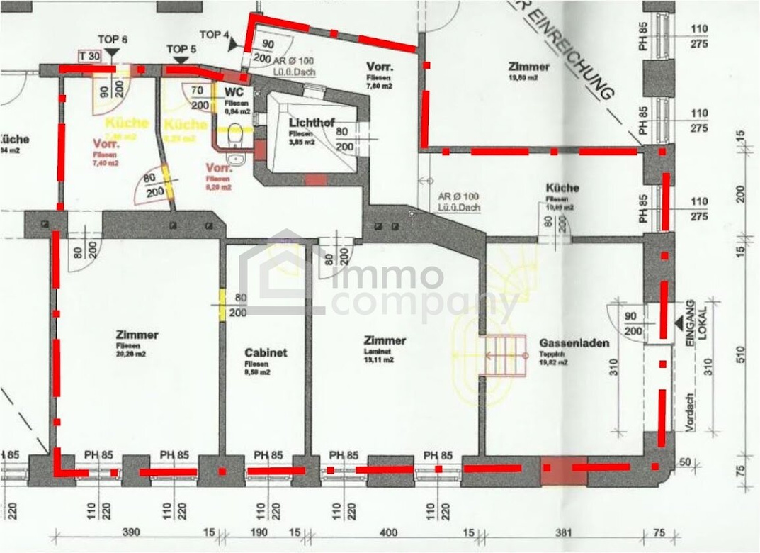 Geschäfts-/Praxis-/Bürofläche 104m², optimaler Grundriss, nahe Meidlinger Markt in 1120 Wien! – Foto 6