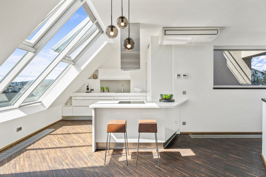 Exklusive Dachgeschoss-Maisonette mit Terrassen & 360° Panoramablick – 1150 Wien,Rudolfsheim-Fünfhaus