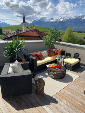 Architektonische Doppelhaushälfte in Rinn – Panoramablick auf die Nordkette – 6074 Rinn